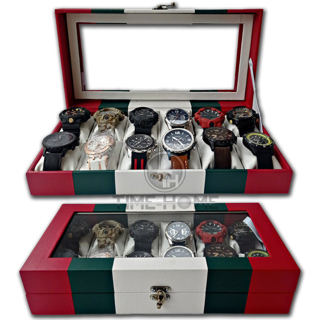 Estuche organizador de lujo para relojes - 12 puestos