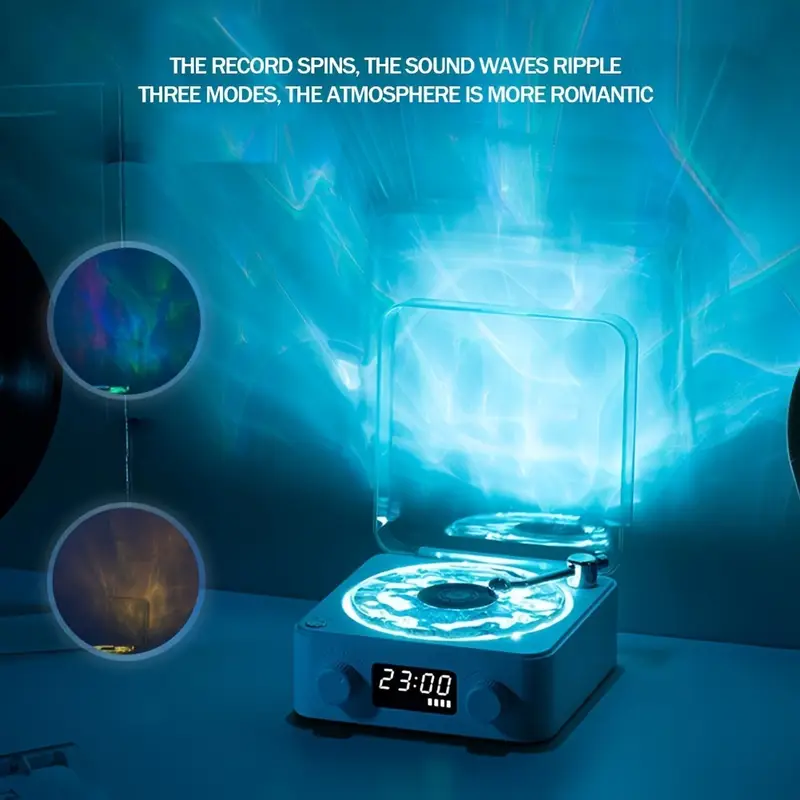Altavoz Tocadiscos con Luz y Bluetooth