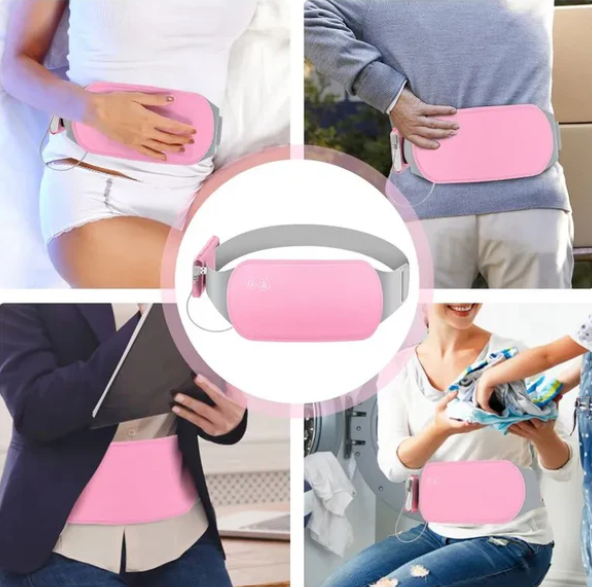 Cinturón masajeador térmico alivio cólicos menstruales