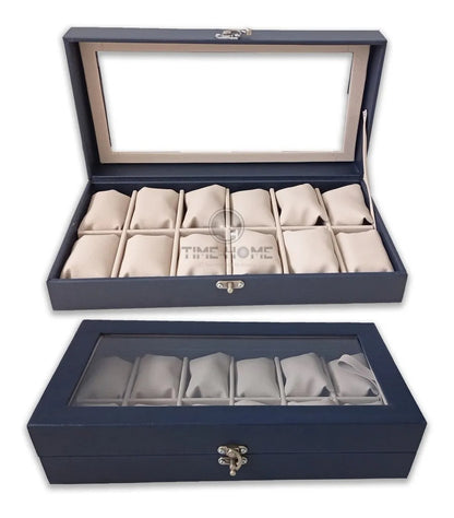 Estuche organizador de lujo para relojes - 12 puestos