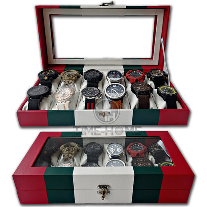 Estuche organizador de lujo para relojes - 12 puestos