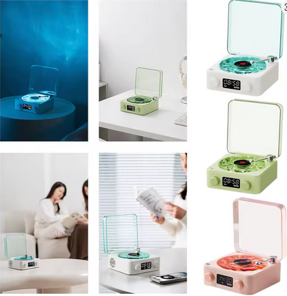 Altavoz Tocadiscos con Luz y Bluetooth